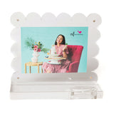 clearly a-nora-ble scalloped acrylic frame